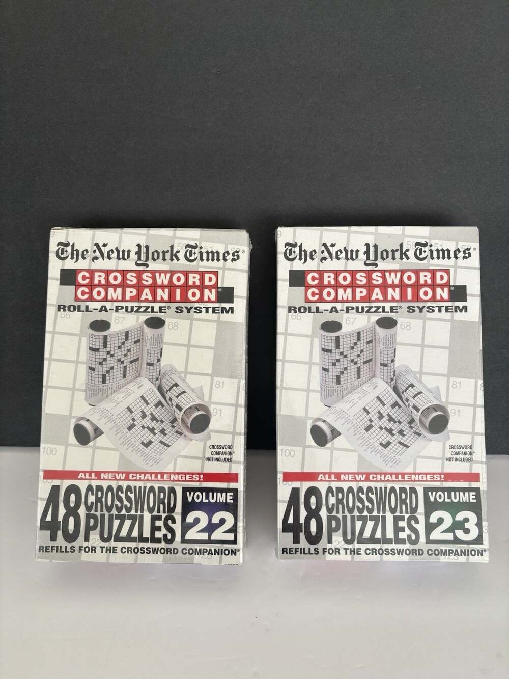 The New York Times Crossword Companion Roll-A-Puzzle Refill Volumes 22 & 23 NEW